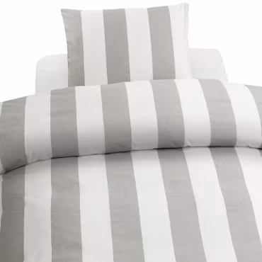 Block Stripe randigt Grå Borganäs of Sweden Enkeltäcke 150x210