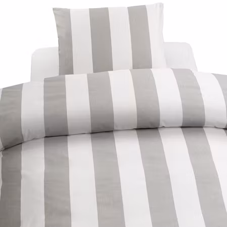 Block Stripe randigt Grå Borganäs of Sweden Enkeltäcke 150x210