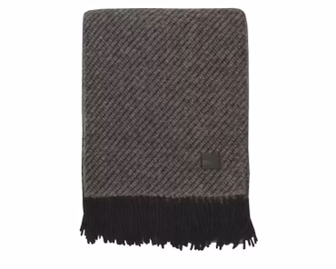 Aukland ullpläd 130x170 Grå Redlunds