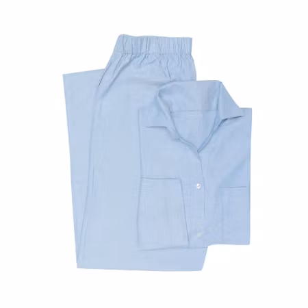 Pyjamasset Elvira Ljusblå/Vit 2-dels –  By Wille
