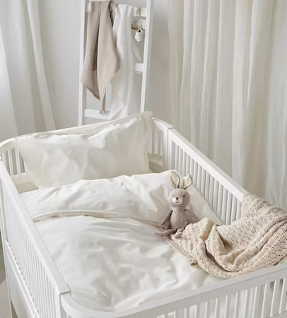 Bäddset  Humble Vit Spjälsäng 100x130 Borganäs of Sweden