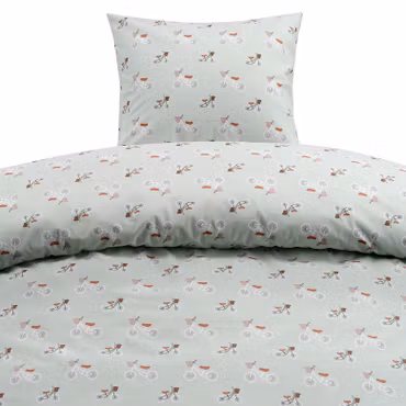 Bäddset Plingeling Grön Borganäs of Sweden Enkeltäcke 150x210