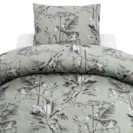 Bäddset Eternity Grön Borganäs of Sweden Enkeltäcke 150x210