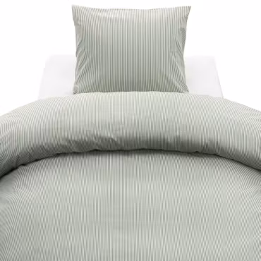 Thelma Stripe Grön Bäddset Borganäs of Sweden Enkeltäcke 150x210
