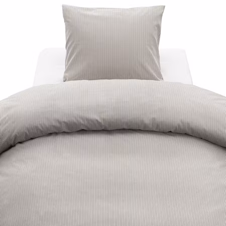 Thelma Stripe Brun Bäddset Borganäs of Sweden Enkeltäcke 150x210