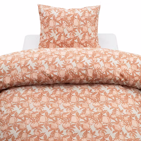 Pomegranate Peach Bäddset Borganäs of Sweden Enkeltäcke 150x210
