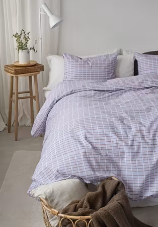 Rumba Blå Bäddset Borganäs of Sweden Enkeltäcke 150x210