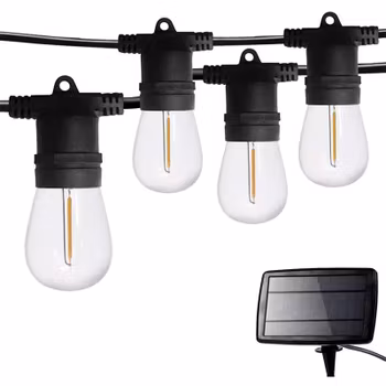 LY Sweden Premium solar string light with solar panel 10-20m with 10-30 replaceable LED bulbs