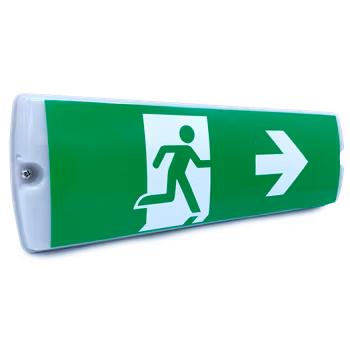 Emergency lighting 3 watt surface-mounted with a frosted white cover