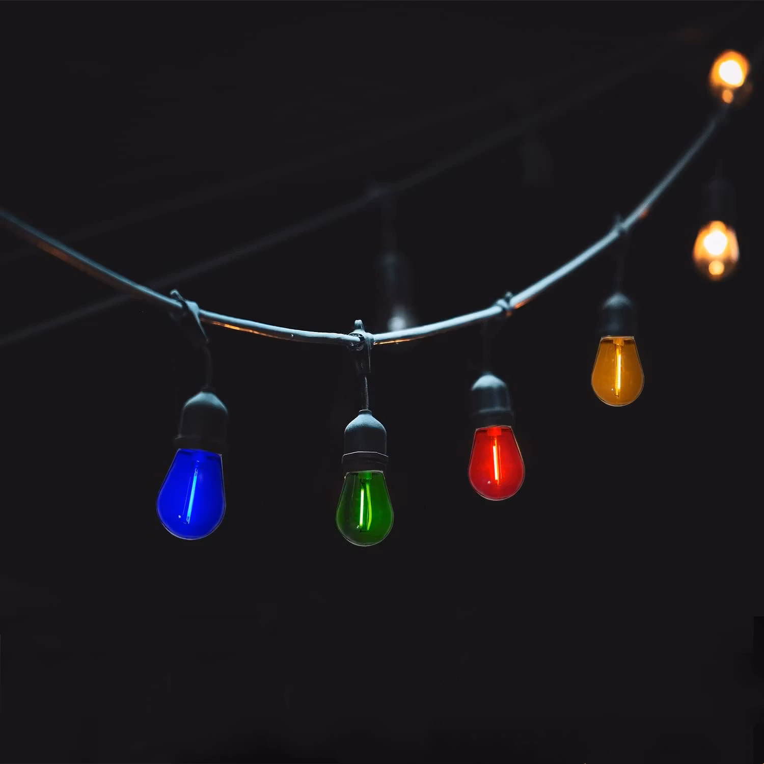 Party Lights 5 pcs in Different Colors: Red, Yellow, Green, Orange, Blue - LED - Dimmable - 5-Pack