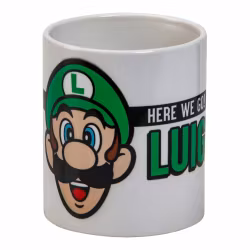 Super Mario kopp med teksten "Here we go Luigi!