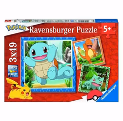 Pokemon puslespill 3x49 brikker - Ravensburger