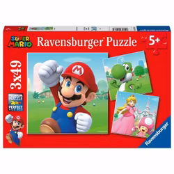 Super Mario Puslespill 3x49 brikker - Ravensburger