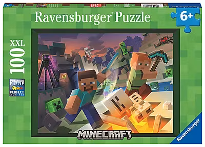 Minecraft Monster - Puslespill 100 XXL Brikker