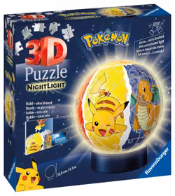 3D Puslespill 72 brikker - Pokemon Nattlampe