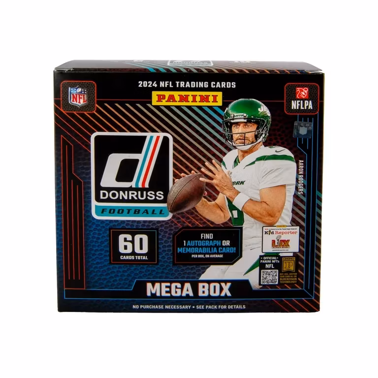 2023-24 PANINI NFL DONRUSS MEGA BOX (1stk AUTO/PATCH pr boks)