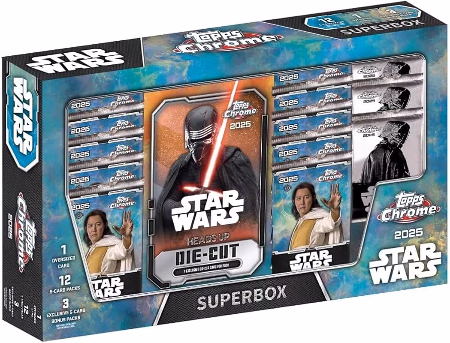 2025 Topps Chrome Star Wars SuperBox Trading Card Box