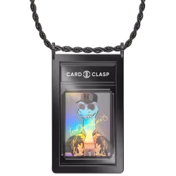 Card Clasp Slab Holder Necklace: Deepspace Black