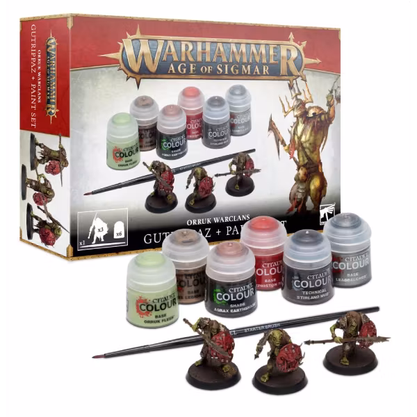 Warhammer Age of Sigmar  - Orruk Warclans Gutrippaz + Paints Set