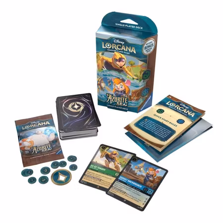 Disney Lorcana - Azurite Sea Emerald & Sapphire Gadget & Gogo Starter Deck