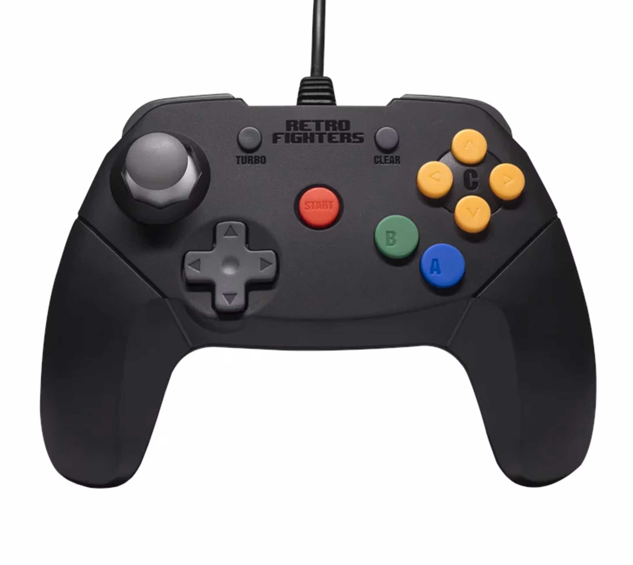 Brawler64 Button Layout Nintendo 64 Kontroll med Ledning - RF Brawler64 Black - Alt av Spill