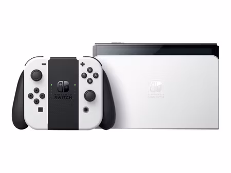 Nintendo Switch Oled Konsoll - Hvit Joy Con