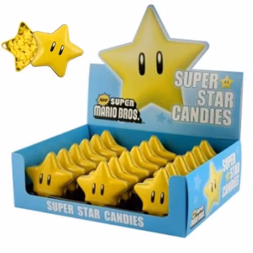 Super Mario - Star Candy Sukkertøy 49 Gram