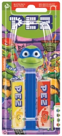 Turtles Leonardo - Pez Dispenser med 2 Pakker