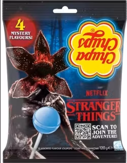 Chupa Chups Stranger Things - 4 Forskjelliger Kjærligheter 120 Gram