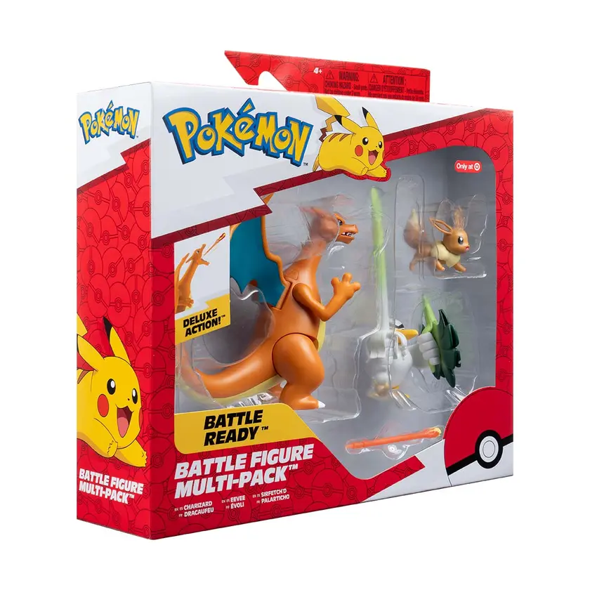 Pokemon Battlefigur Charizard - Pakke med 3 figurer