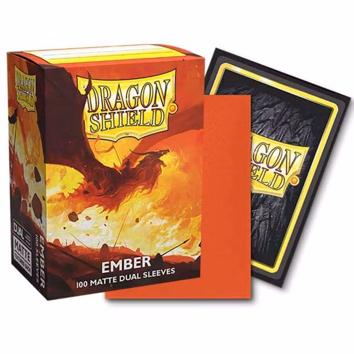 Dragon Shield 100 Sleeves - Matte Dual Ember