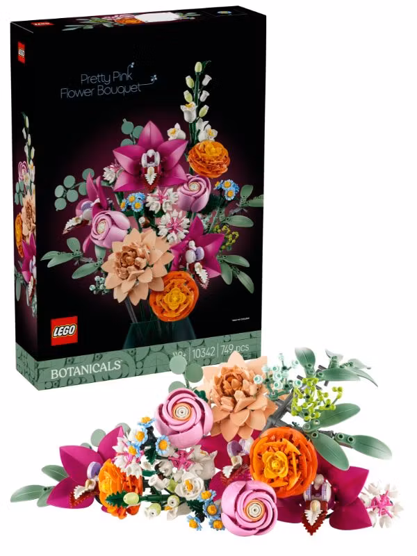 LEGO Botanicals 10342 - Vakker Bukett med Rosa Blomster