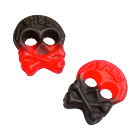 Raspberry/Licorice Skull