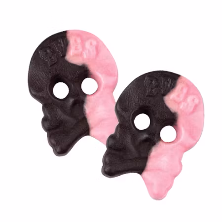 Raspberry/Licorice Skull Foam