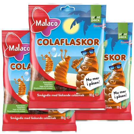 3st - Malaco Colaflaskor 95g