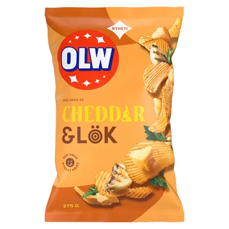 OLW Cheddar & Lök 275g