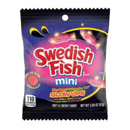 Swedish Fish Mini Glow Ups 87g