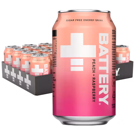 Battery Peach Raspberry 33cl x 24st