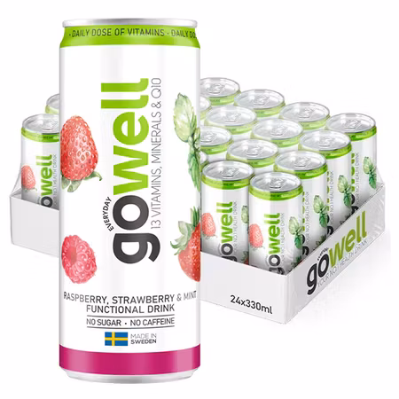 Gowell Jordgubb/Hallon/Mynta 33cl x 24st