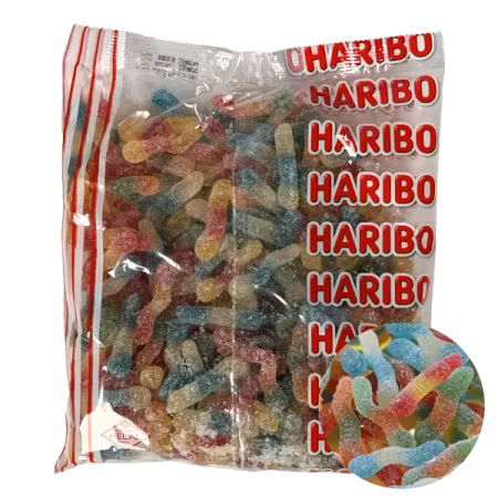 Haribo Fizzy Worms 1kg
