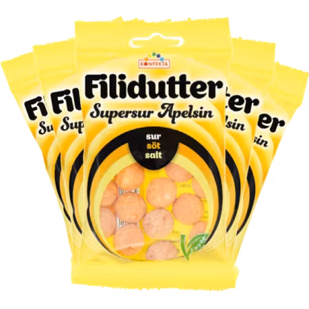 5st - Filidutter Supersur Apelsin 65g