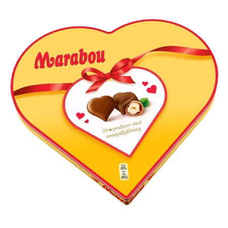 Marabou Hjärta ask 165g