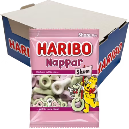 Haribo Nappar Skum 120g x 12st