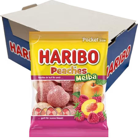 Haribo Peaches Raspberry 80g x 24st