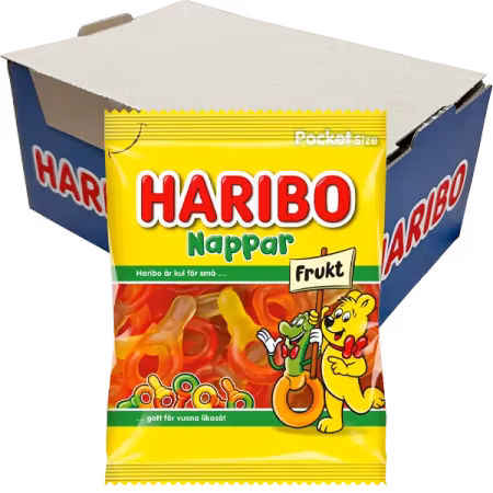 Haribo Fruktnappar 80g x 24st