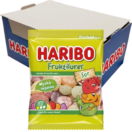 Haribo Sura Furktilurer 75g x 24st