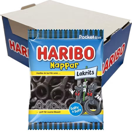 Haribo Salta Nappar 80g x 20st