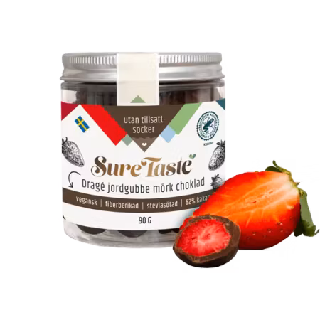 Drage Jordgubb Mörk Choklad 90g