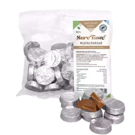 Chokladmynt Mjölkchoklad Silver 160g