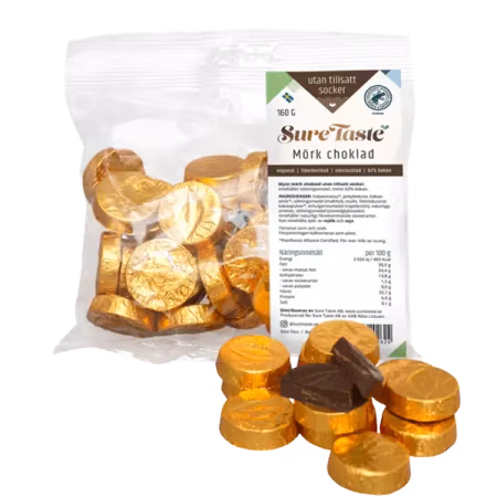 Chokladmynt Mörk Choklad Guld 160g